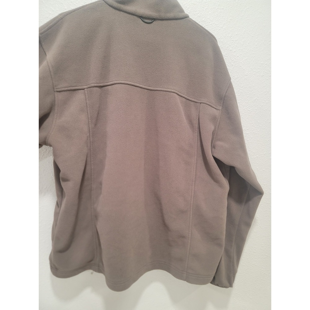 LL Bean Polartec Fleece Jacket Mens Large Tall Brown Full Zip Outdoor Pullover - Picture 6 of 10